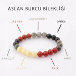 Aslan Burcu Doğal Taş Bileklik